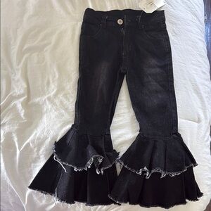 Stylish Black Flared Kids Jeans